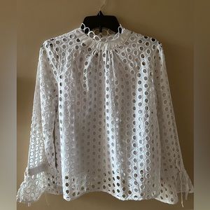 Anthropologie eri+ali White Blouse - Sz S - NWT!